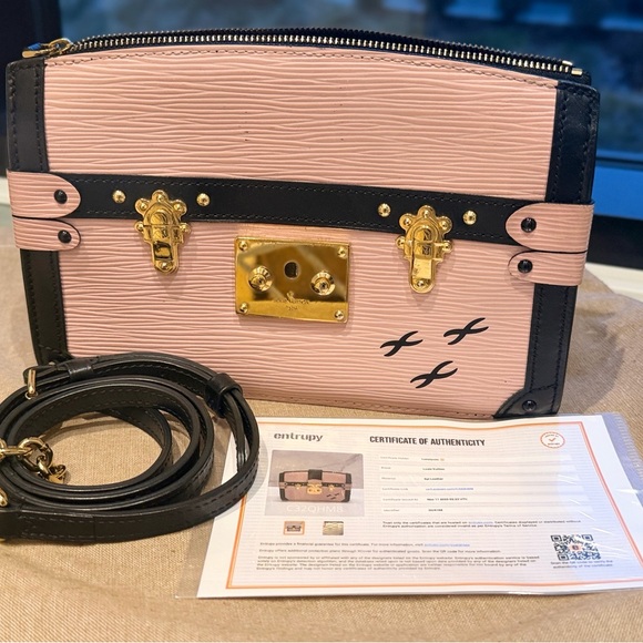 Louis Vuitton Pink and Black Petite Trunk Bag - Picture 8 of 14
